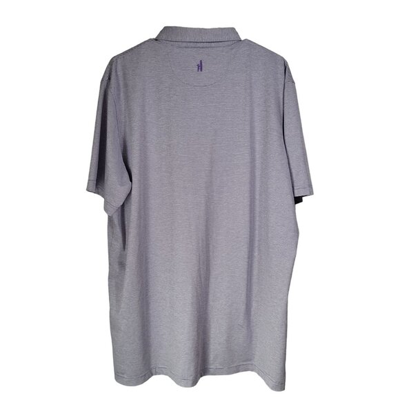 JOHNNIE-O Striped Polo Shirt Mens XL Lavender Purple White Golf Embroidered Logo - Picture 2 of 10